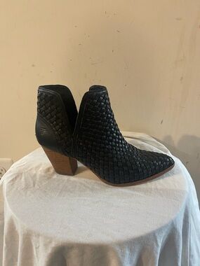 Frye Woven Leather Ankle Booties